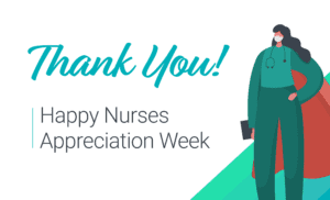 Happy Nurses Appreciation Week image with a super nurse